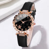 Women's Pu Leather Quartz Watch Strap With Zinc Alloy Case And Round Dial