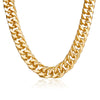 Women's Punk Alloy Gold Plated Rough Chain Necklace