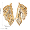 Women's Punk Fashion Elegant Metallic Geometric Ginkgo Leaf Electroplated Earrings