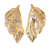 Women's Punk Fashion Elegant Metallic Geometric Ginkgo Leaf Electroplated Earrings