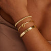 Women's Punk Geometric Stainless Steel Chain Bracelet Set With Electroplated Simple Exaggerated Design