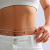Women's Punk Metal Multilayer Body Chain Waist Chain In Simple Style
