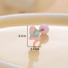 Women's Punk Metal Snake Love Zircon Cartilage Earrings Set With Precious Stones