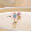 Women's Punk Metal Snake Love Zircon Cartilage Earrings Set With Precious Stones