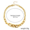 Women's Punk Style Acrylic Plastic Resin Necklace With Ushape Geometric Pattern And Electroplating Treatment