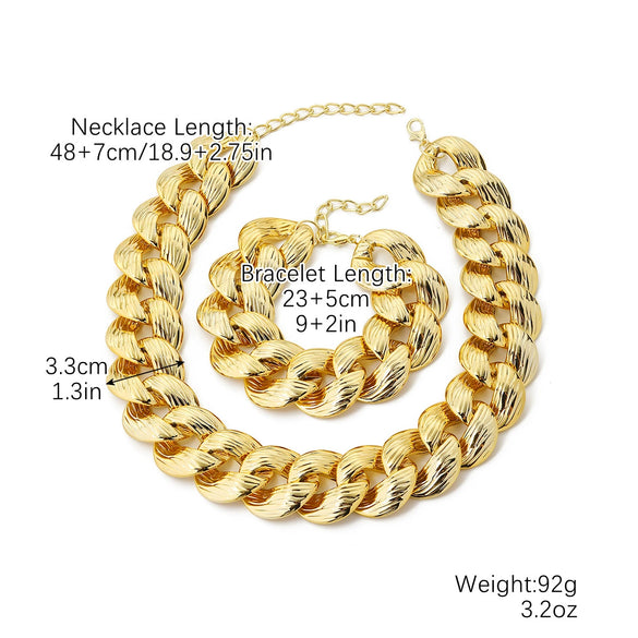 Women's Punk Style Acrylic Plastic Resin Necklace With Ushape Geometric Pattern And Electroplating Treatment