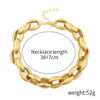 Women's Punk Style Acrylic Plastic Resin Necklace With Ushape Geometric Pattern And Electroplating Treatment