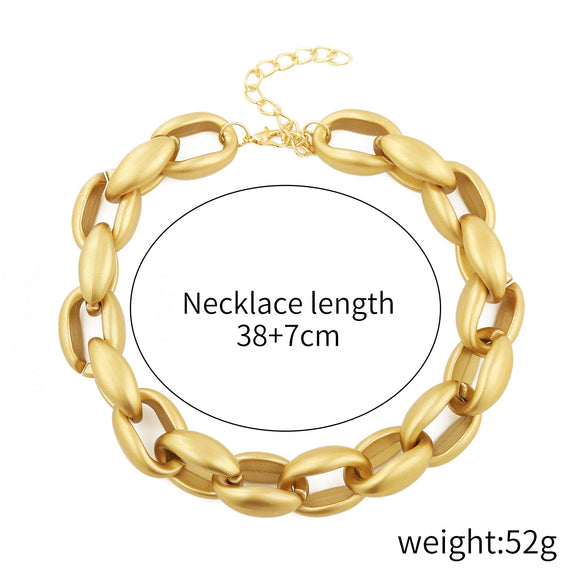Women's Punk Style Acrylic Plastic Resin Necklace With Ushape Geometric Pattern And Electroplating Treatment