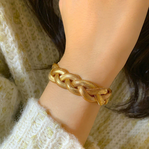 Women's Punk Style Iron Snake Bone Chain Geometric Clavicle Necklace