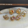 Women's Purple Geometric Stud Earrings Electroplated Copper Jewelry With Floralinspired Vintage Design