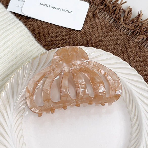 Women's Pvc Handmade Simple Pumpkin Claw Spider Hair Grab Clip