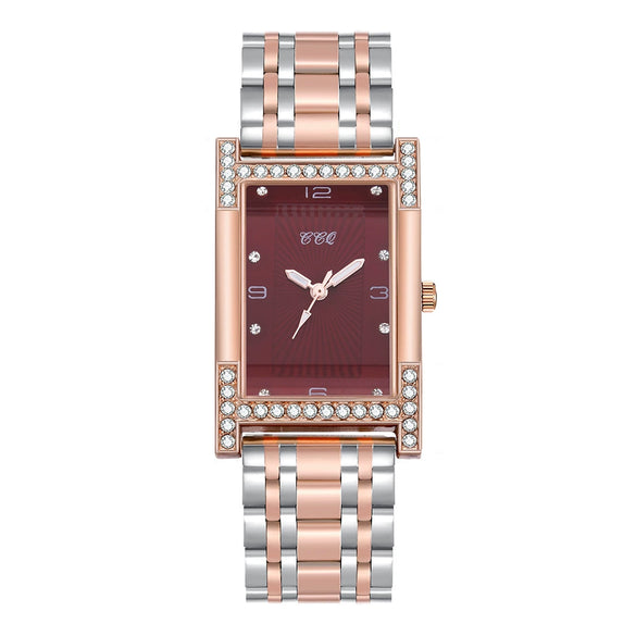 Women's Quartz Steel Band Watch Alloy Case Ordinary Glass Mirror