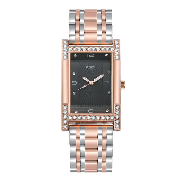Women's Quartz Steel Band Watch Alloy Case Ordinary Glass Mirror