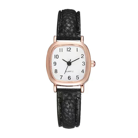 Women's Quartz Watch Alloy Case Imitation Leather Strap Square Dial Fashion Style