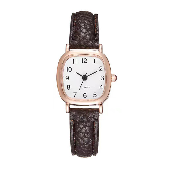 Women's Quartz Watch Alloy Case Imitation Leather Strap Square Dial Fashion Style