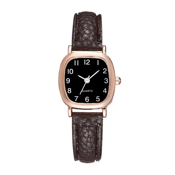 Women's Quartz Watch Alloy Case Imitation Leather Strap Square Dial Fashion Style