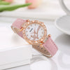Women's Quartz Watch Alloy Case Imitation Leather Strap Stainless Steel Buckle Round Dial Leisure Style