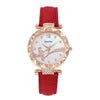 Women's Quartz Watch Alloy Case Imitation Leather Strap Stainless Steel Buckle Round Dial Leisure Style