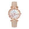 Women's Quartz Watch Alloy Case Imitation Leather Strap Stainless Steel Buckle Round Dial Leisure Style