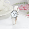 Women's Quartz Watch Alloy Case Imitation Leather Strap Stainless Steel Buckle Round Dial Leisure Style