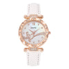 Women's Quartz Watch Alloy Case Imitation Leather Strap Stainless Steel Buckle Round Dial Leisure Style