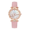 Women's Quartz Watch Alloy Case Imitation Leather Strap Stainless Steel Buckle Round Dial Leisure Style