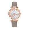 Women's Quartz Watch Alloy Case Imitation Leather Strap Stainless Steel Buckle Round Dial Leisure Style
