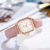 Women's Quartz Watch Alloy Case Pu Strap Squareshaped Reengraved Casual Style