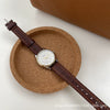Women's Quartz Watch Alloy Case Simple Elegant Style Coffee Band