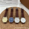 Women's Quartz Watch Alloy Case Simple Elegant Style Coffee Band