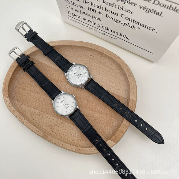 Women's Quartz Watch Alloy Case Simple Elegant Style Coffee Band