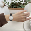 Women's Quartz Watch Alloy Case Simple Elegant Style Coffee Band