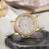 Women's Quartz Watch Alloy Case Stainless Steel Buckle Pu Strap Round Dial Sapphire Crystal Glass Mirror