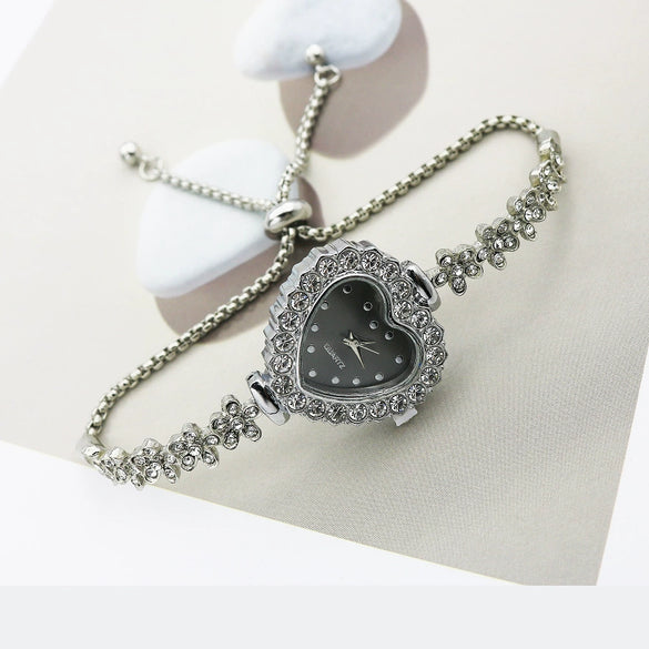 Women's Quartz Watch Alloy Stainless Steel Heart Shape Retro Leisure Style