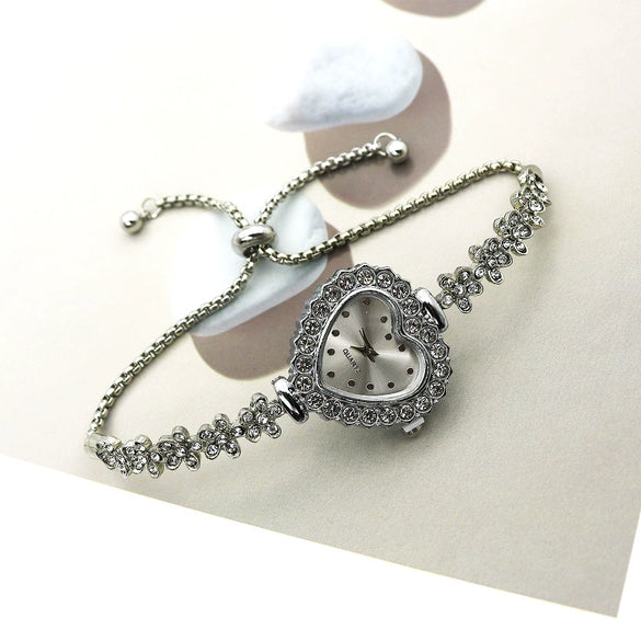 Women's Quartz Watch Alloy Stainless Steel Heart Shape Retro Leisure Style