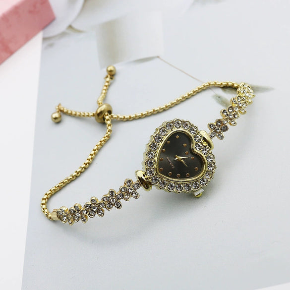 Women's Quartz Watch Alloy Stainless Steel Heart Shape Retro Leisure Style