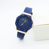 Women's Quartz Watch Leather Pu Alloy Mineral Strengthened Glass Mirror Rhombus Dial Leisure Style