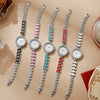Women's Resin And Alloy Bracelet Watch Colorful Mermaid Fashion Round Dial