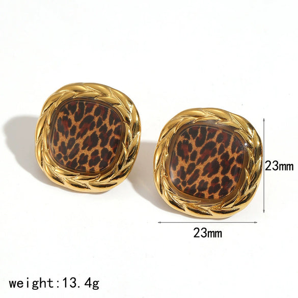 Women's Resin Jewelry Set With Geometric Bracelet Ring And Amber Colored Earrings Electroplated Ins Style Accessories