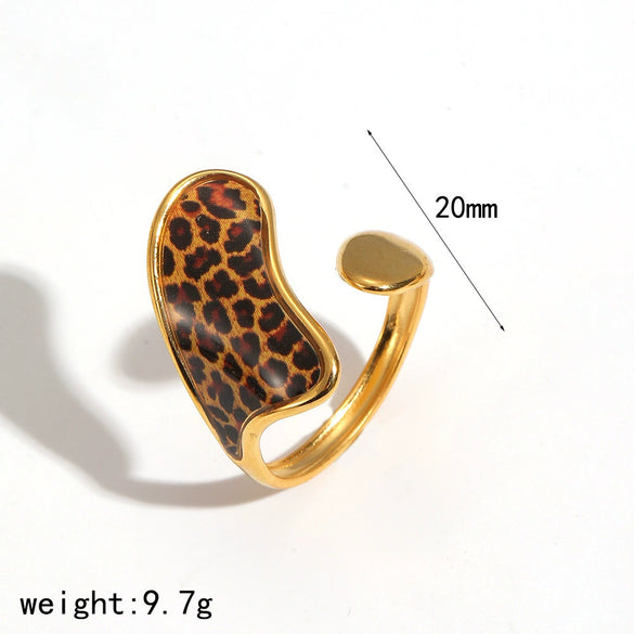 Women's Resin Jewelry Set With Geometric Bracelet Ring And Amber Colored Earrings Electroplated Ins Style Accessories