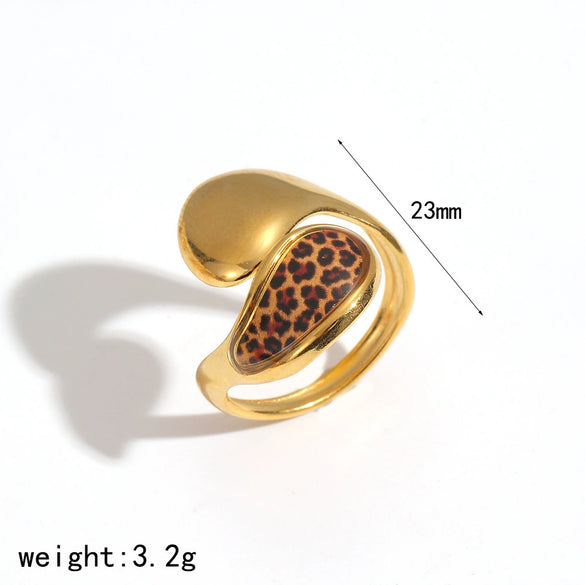 Women's Resin Jewelry Set With Geometric Bracelet Ring And Amber Colored Earrings Electroplated Ins Style Accessories