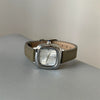 Women's Retro Alloy Case Stainless Steel Buckle Square Watch