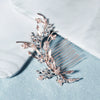 Women's Retro Alloy Flower And Vine Hair Comb With Electroplated Rhinestone Inlay Bridal Updo Hair Accessory