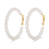 Women's Retro Artificial Pearl Earrings With Simple Letter Pattern And Creative Pendant Design