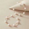 Women's Retro Artificial Pearl Earrings With Simple Letter Pattern And Creative Pendant Design