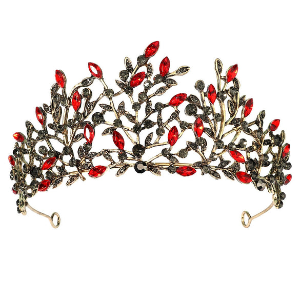 Women's Retro Baroque Alloy Crown Hair Accessory With Diamond Detailing For Bridal Weddings And Formal Dinner Parties