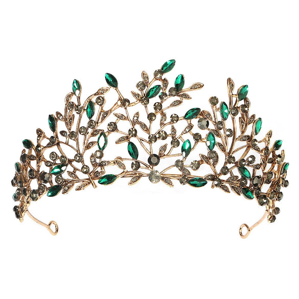 Women's Retro Baroque Alloy Crown Hair Accessory With Diamond Detailing For Bridal Weddings And Formal Dinner Parties