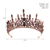 Women's Retro Baroque Alloy Crown Headpiece With Diamond Detailing For Weddings And Formal Parties
