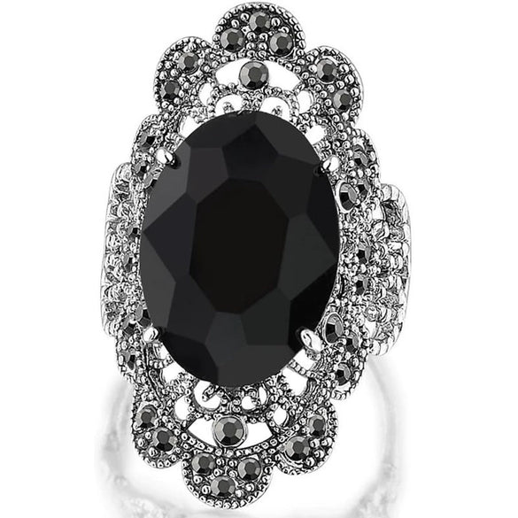 Women's Retro Baroque Style Alloy Ring With Floral And Geometric Pattern And Electroplating