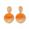 Women's Retro Blue Droplet Geometric Floral Textured Iron Alloy Patchwork Statement Earrings With Electroplated Finish And Stainless Steel Posts